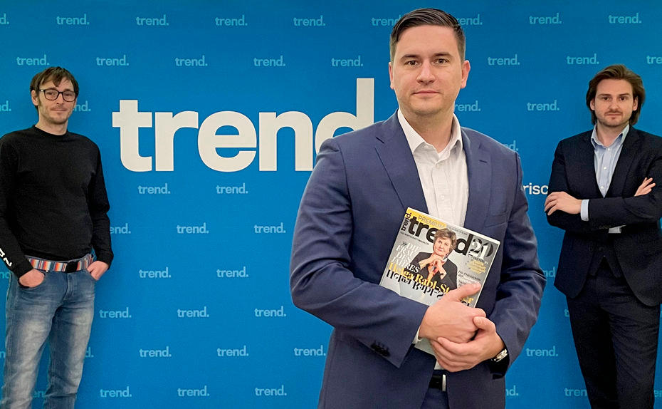 Von links: Andreas Musill, Creative Director trend., News, autorevue, Mag. Ralf B. Six, Managing Director trend., News, autorevue, Bastian Hoi, Head of Sales trend., News