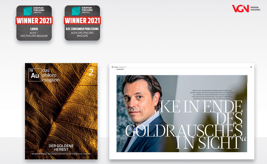 Zweifacher Gewinner bei den European Publishing Awards: Au79 – das philoro magazin