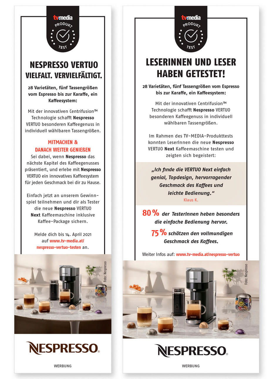 Bild: NESPRESSO / TV-MEDIA