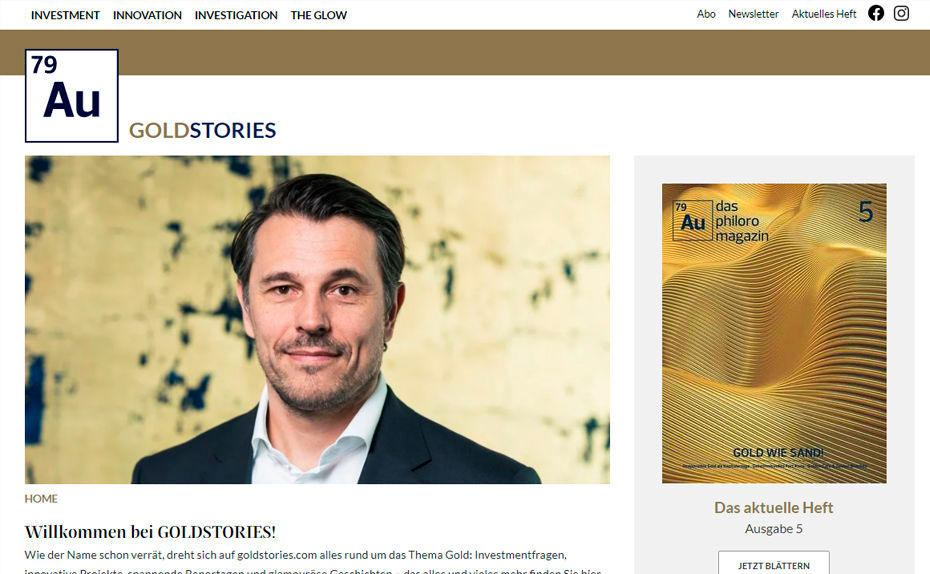 Faszination Gold: VGN launcht goldstories.com für philoro